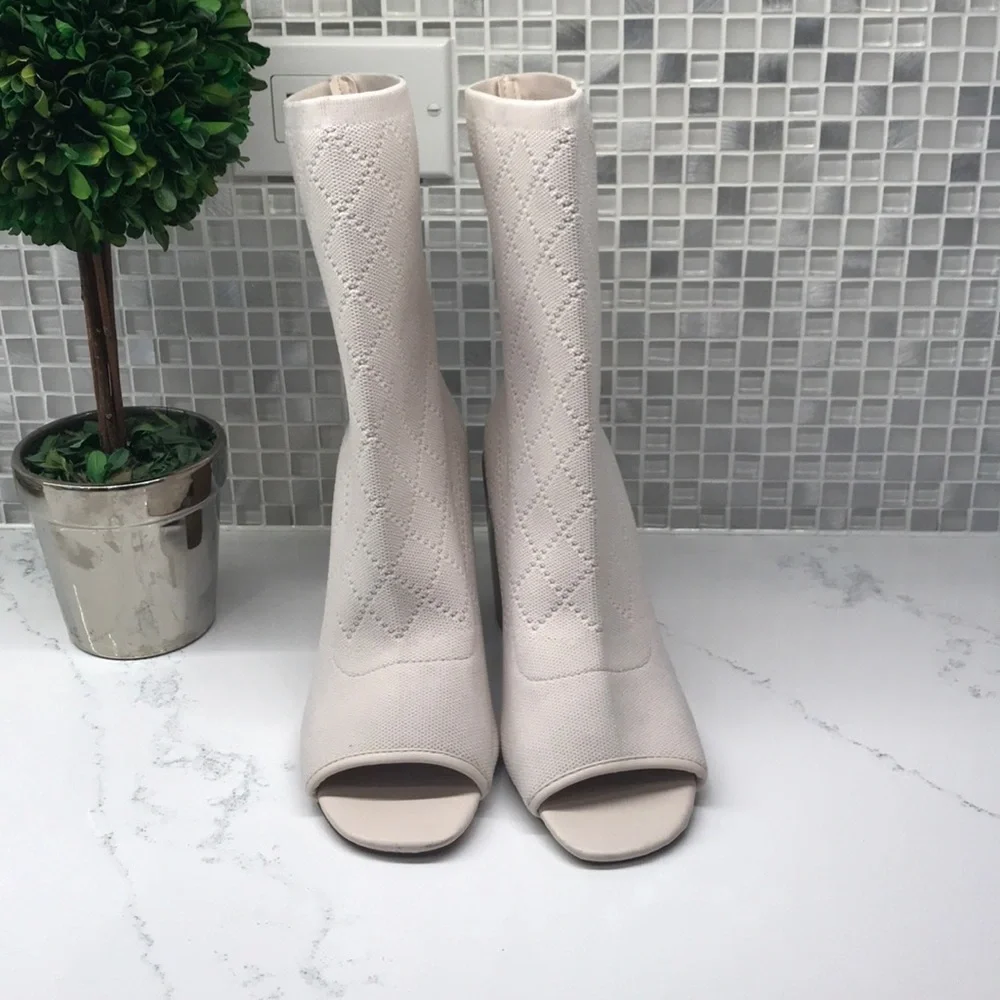 Kelsi Dagger Brooklyn Macey Knit Peep Toe Bootie